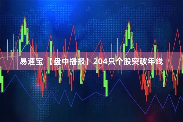 易速宝 【盘中播报】204只个股突破年线