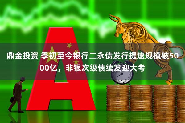 鼎金投资 季初至今银行二永债发行提速规模破5000亿，非银次级债续发迎大考