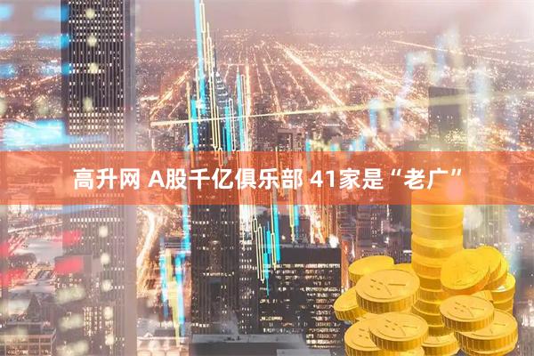 高升网 A股千亿俱乐部 41家是“老广”